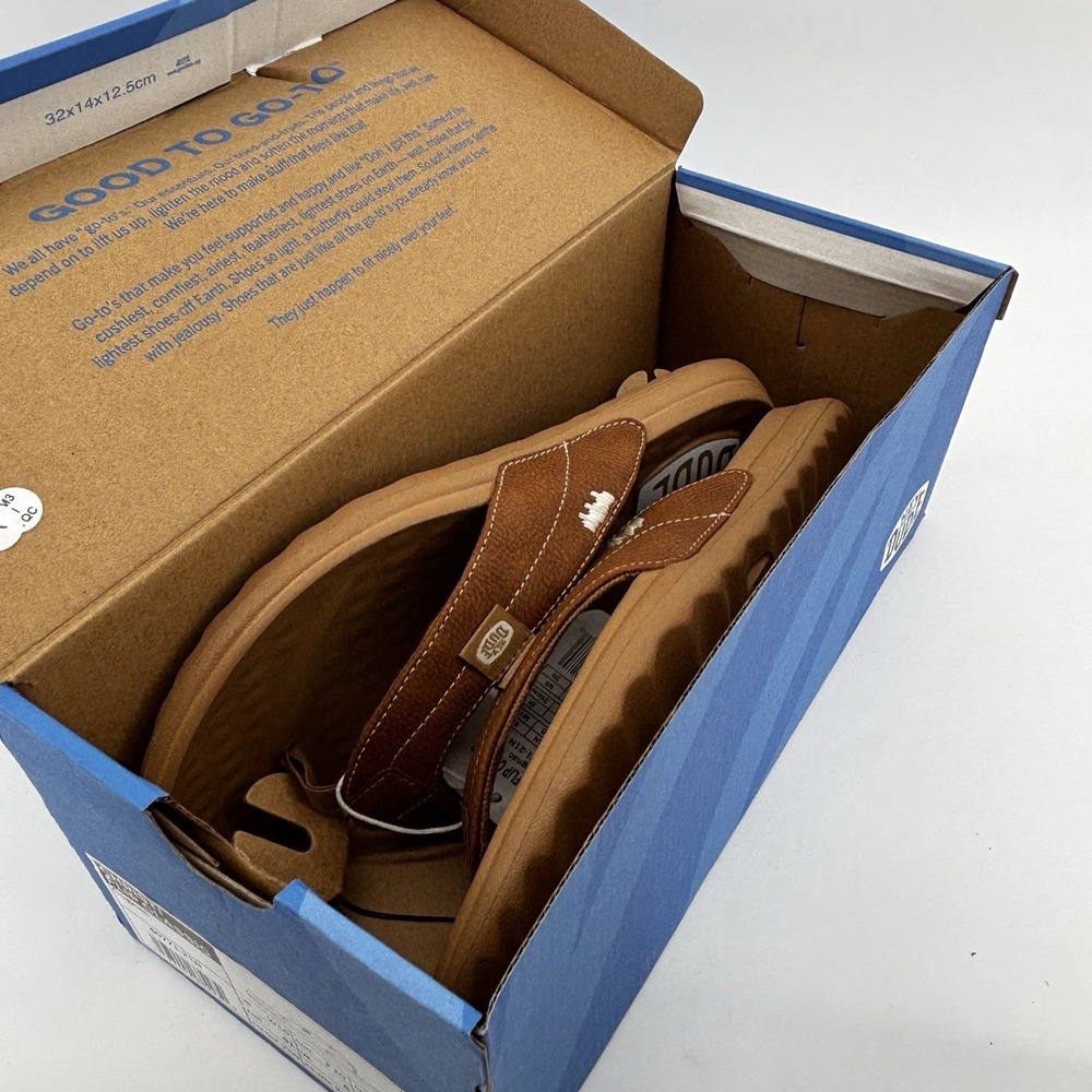 Hey Dude Women's Christi Flip Flop Cognac 10 New With Tags & Box UK8 EU 40 - Picture 3 of 7